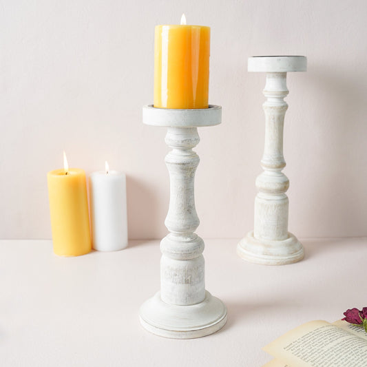 Wooden candle stand for home decoration