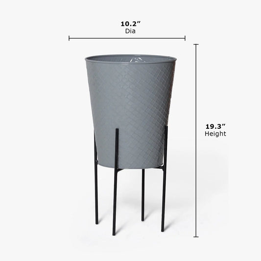Dimensions of bin planter with stand
