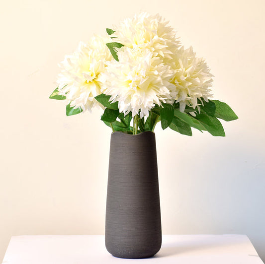 Horizon black flower vase