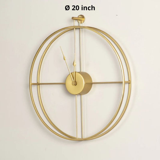 Dimensions of double rim gold clock