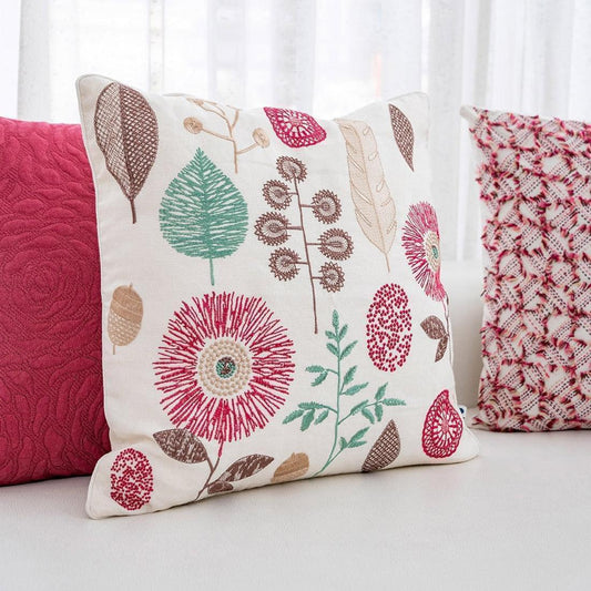 Square cushion in french rose color