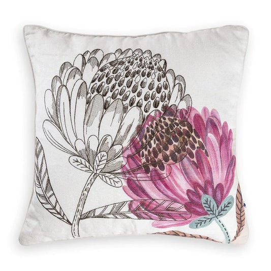 Floral Digital Print Square Pillow