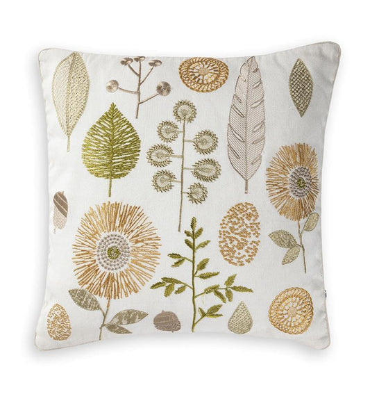 Square yellow throw pillow cover