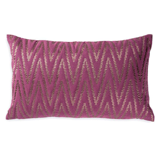 Purple zig zag design rectangular pillow