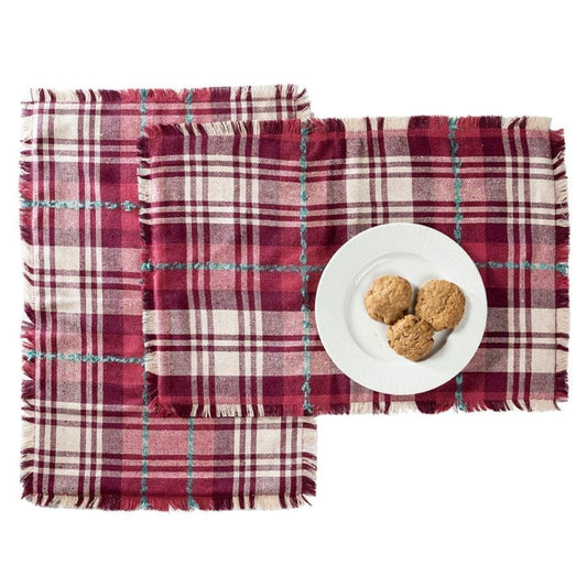 Checkered Table Matte Checkered Table Mats Online Hand woven silk