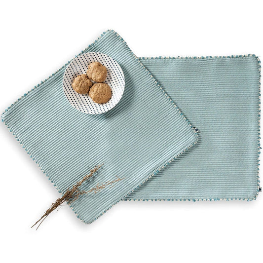 Set of two sky color table mats