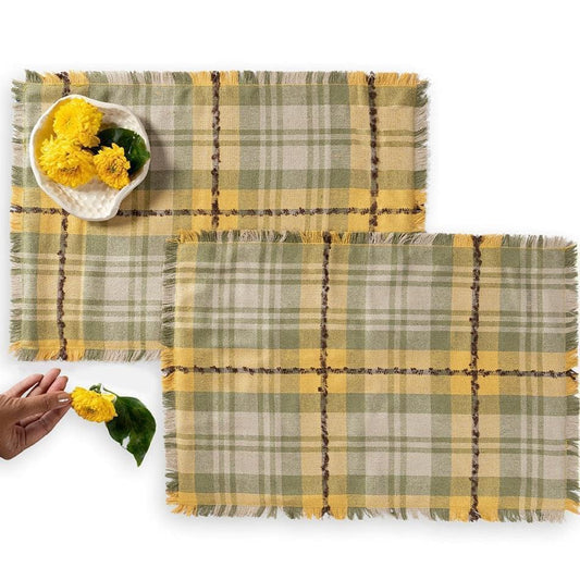 Checkered Table Matte Checkered Table Mats Online Hand woven silk