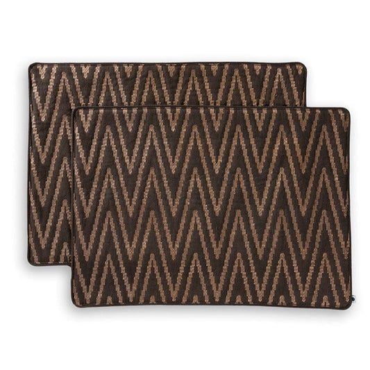 Set of two dark brown table napkins