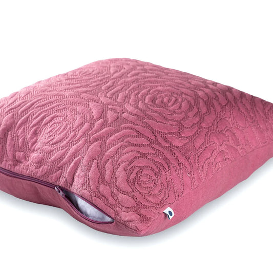 French rose cushion cover with zip