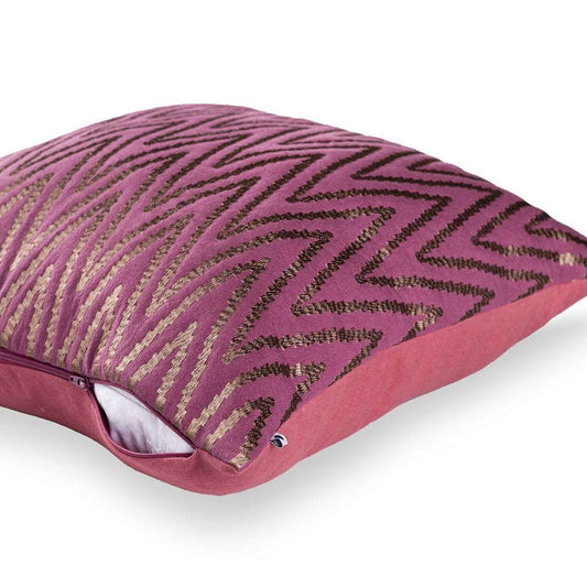 Purple pillow with zip