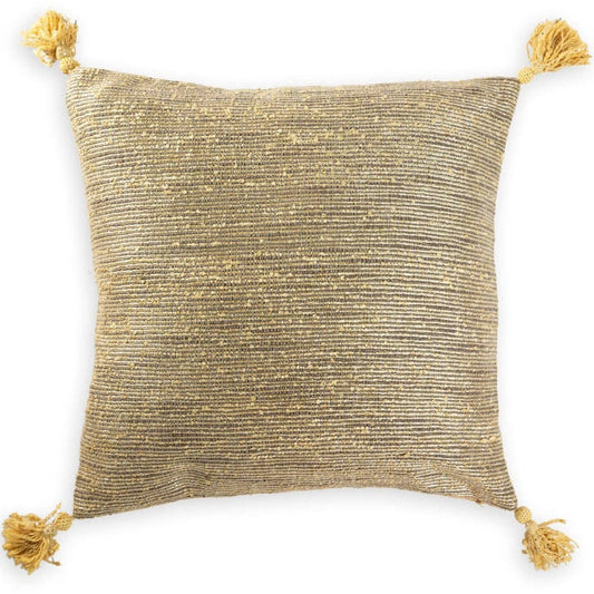 Handwoven Metallic Cushion Cover