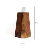 Dimensions of Wooden pyramid flower vase
