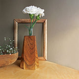 Wooden vase for flowers 