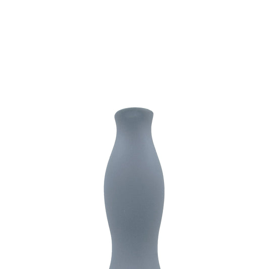 Close up of a flute grey vase