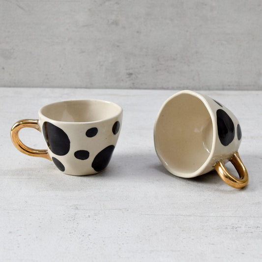 Monique Spotted Ceramic Tea Cups