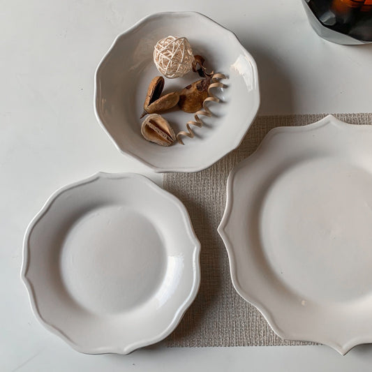 white side plates set of 4
