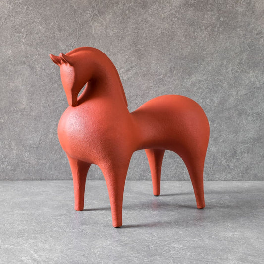 Harpalos Orange Horse Sculptures