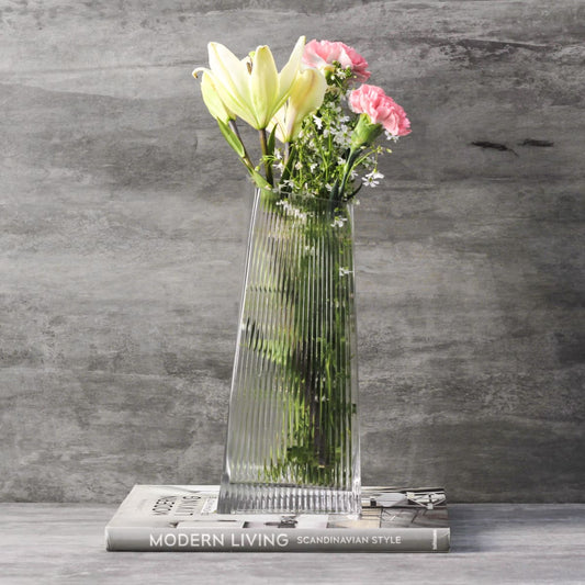 Carter Clear Glass Vase - Home Artisan