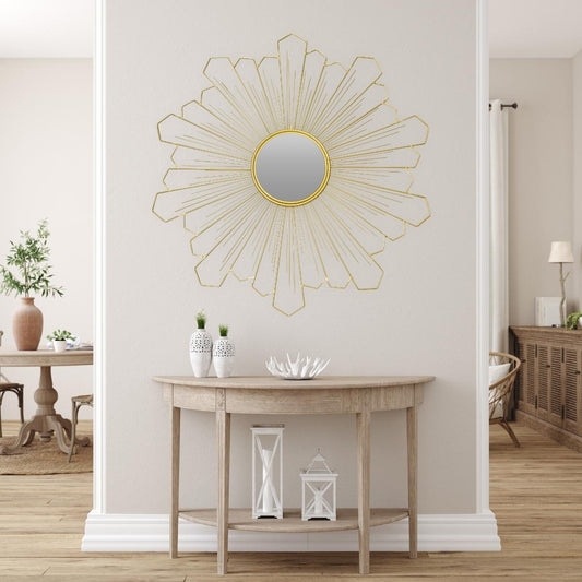 Premium Pinwheel Golden Mirror | Wall Mirror Decor