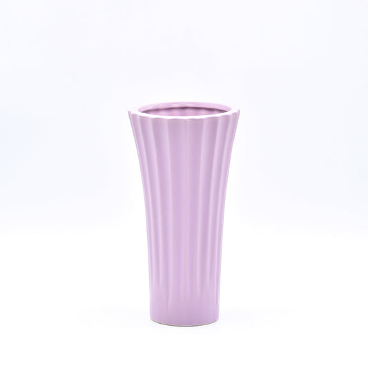 Longitude ceramic vase in pink