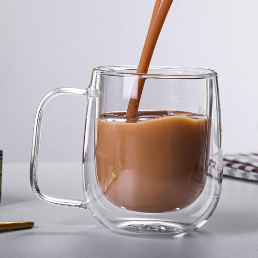 Double Wall Coffee Mug | Glass Mug for Coffee & Tea | 275 ML