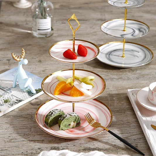 Luxury dessert stand on table