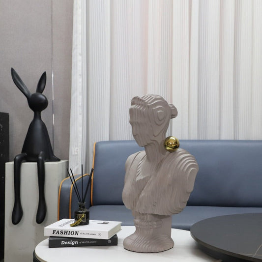 Modern Cut-Shaped Woman Sculpture | Resin Sculpture Showpiece | Home Decor Showpiece