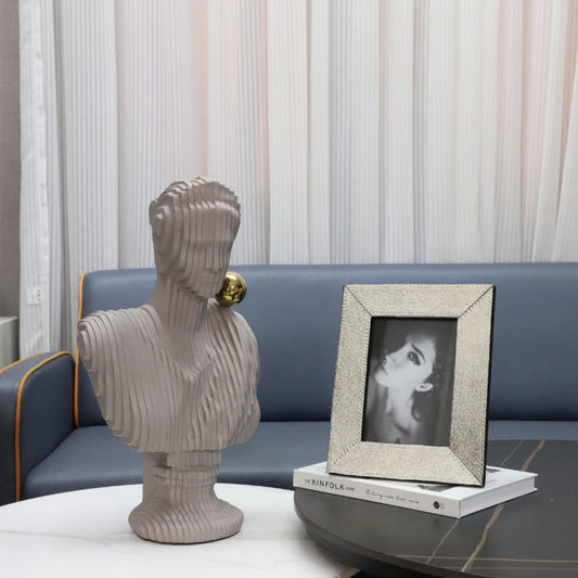 Modern Cut-Shaped Woman Sculpture | Resin Sculpture Showpiece | Home Decor Showpiece