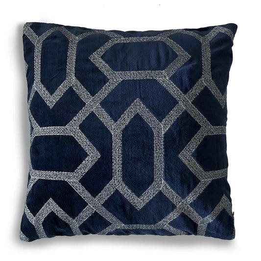 Plush Grid Cushion Cover