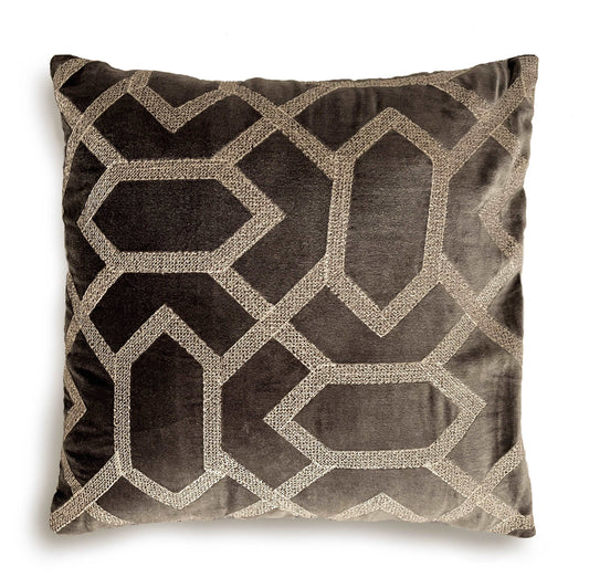 Plush Grid Cushion Cover