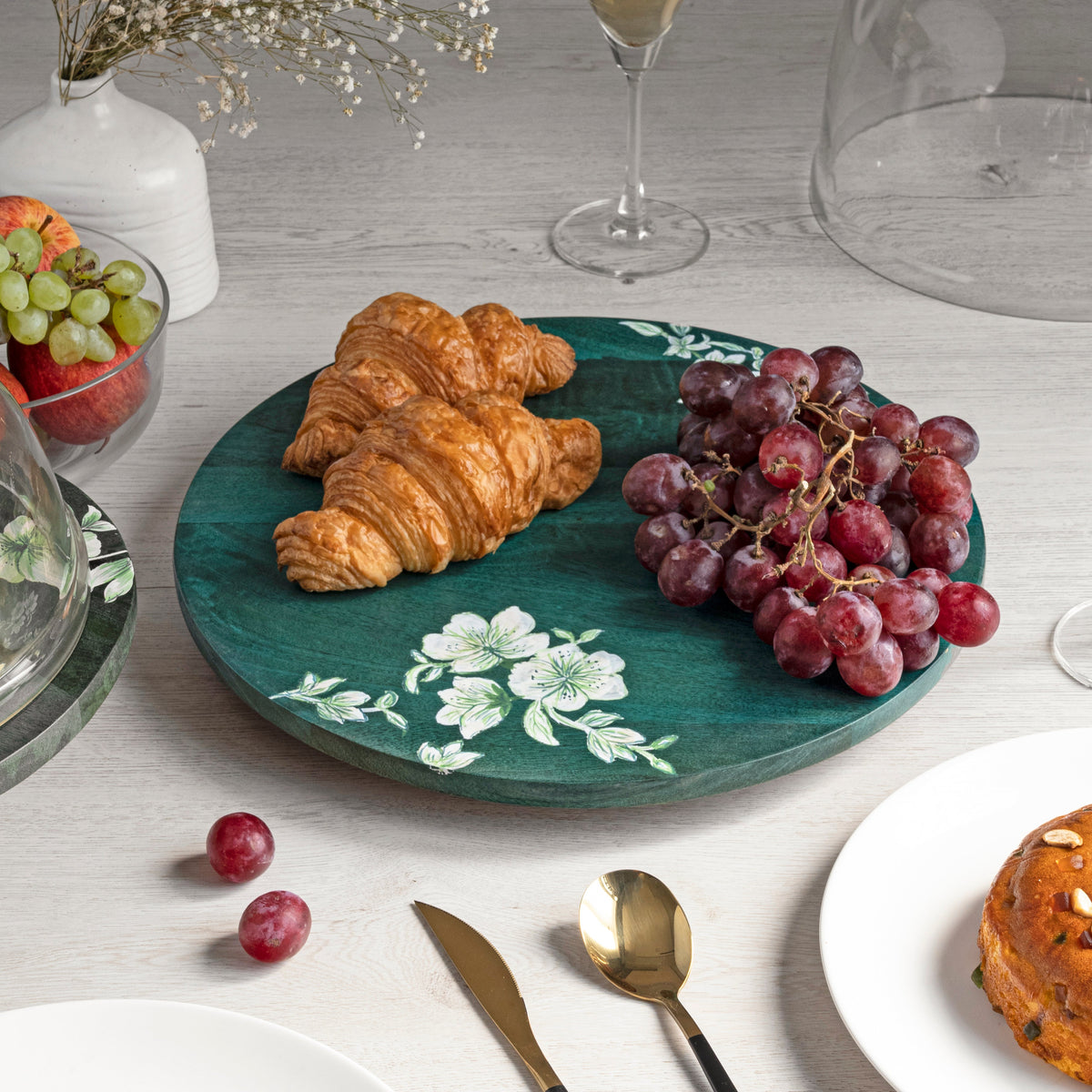 Buy Aster Wooden Lazy Susan, Rotating Tray for Table | Arcedior