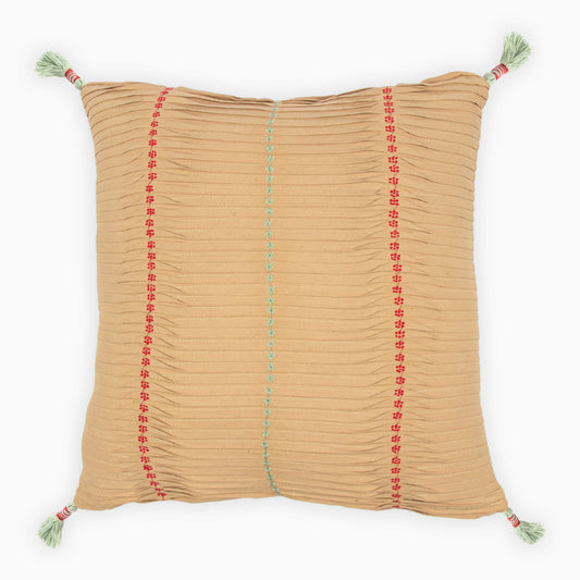 Tyche Embroidered Cushion Cover with Tassels