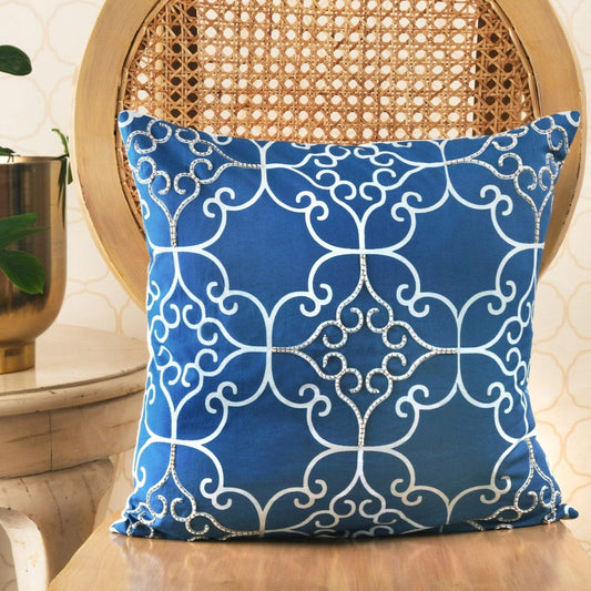 Railing Embroidery Cushion Cover