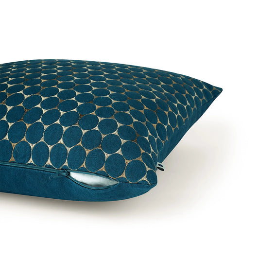 Blue cushion cover with zip