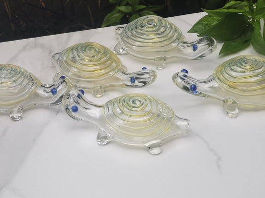 Handblown glass turtle for gift