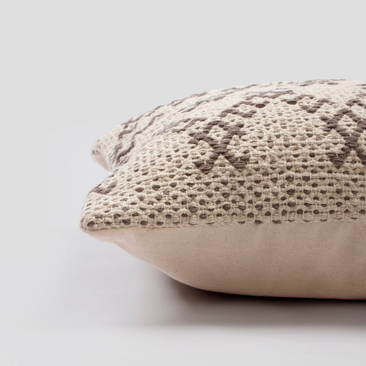 Premium Beige cushion cover side view