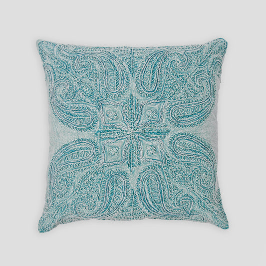Indigo Embroidered Cushion Cover for Sofa 
