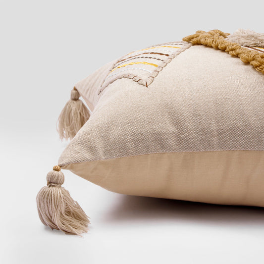 Cushion covers with tassels