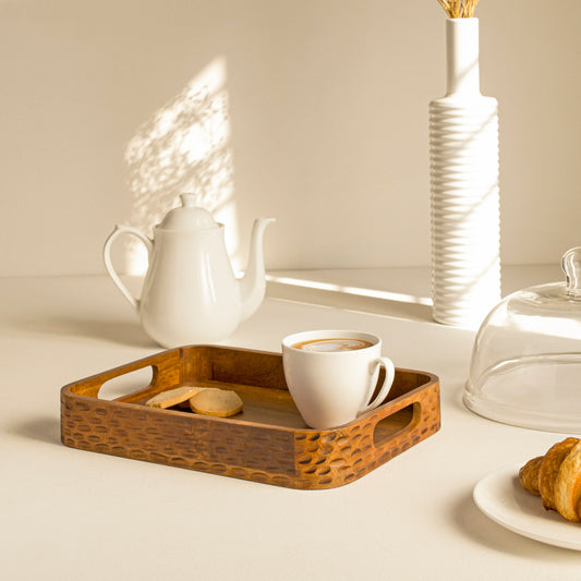 Premium wood tray for serving
