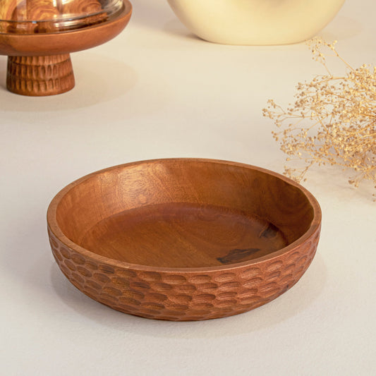 Large wooden bowl for serving