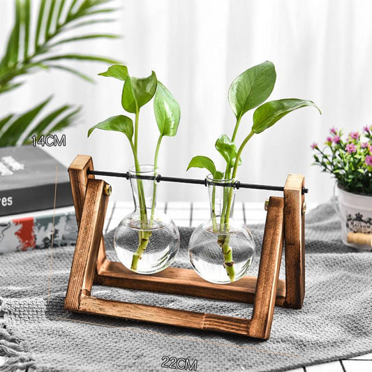 Glass planter for artificial plants