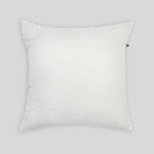 White silk cushion cover