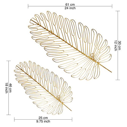 Palm Leaf Wall Décor - Set of 2 (8011492098210)