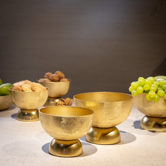 Golden Serving Bowl Set of 2 