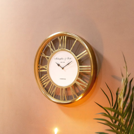 Metal wall clock for living room