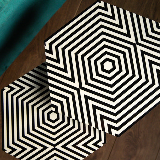 Hexagon shaped coffee table for home
