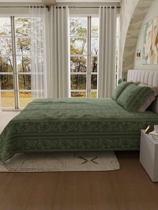 Opal Dark Green Bedsheet Set