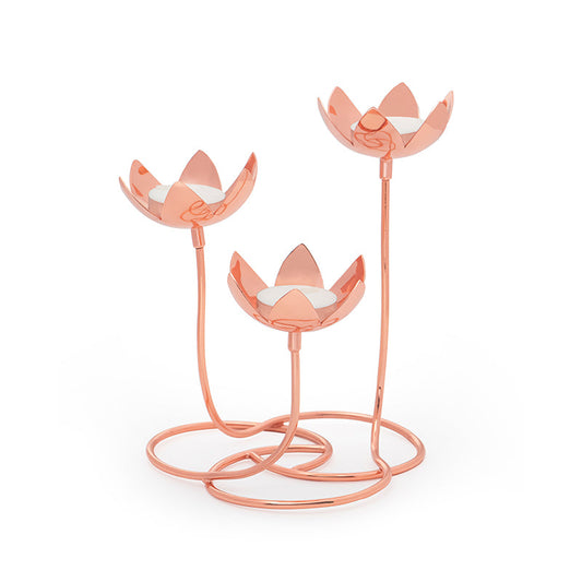 copper tealights candle holder