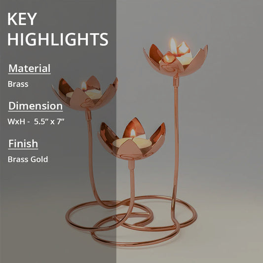 key highlights of Brass candle holder