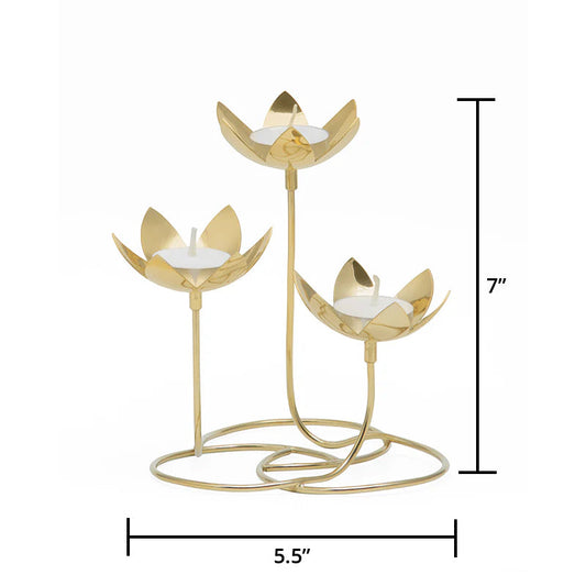 Dimensions of brass tea light candle holder